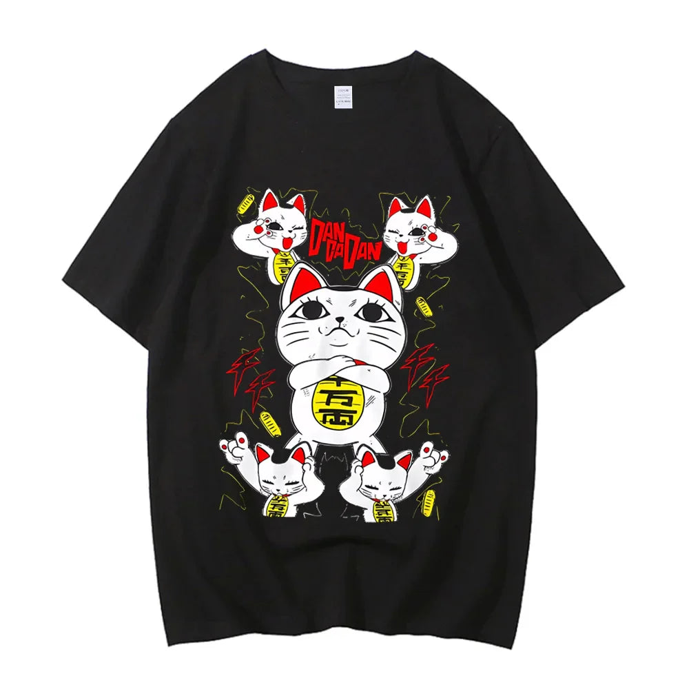 Dandadan Okarun T-shirt Women Japanese Anime T Shirt Cartoon High Quality Cotton Top Unisex Tee Men T-shirt