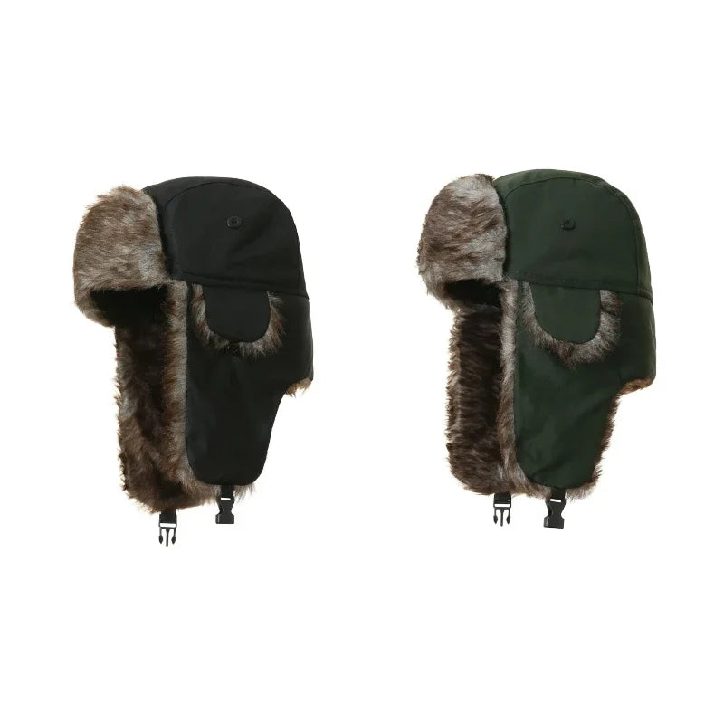 Winter Mens Ushanka Trapper Hat Russian Trooper Ear Flap Cap Earflap
