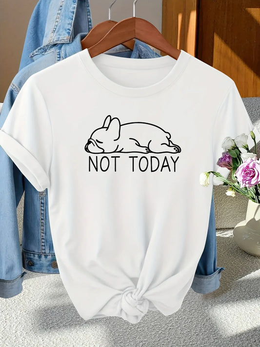 French Bulldog Print T-shirt Women's Harajuku Short Sleeve Casual Women's T-shirt Clothing Street Tops Tees Aesthetic Clothes