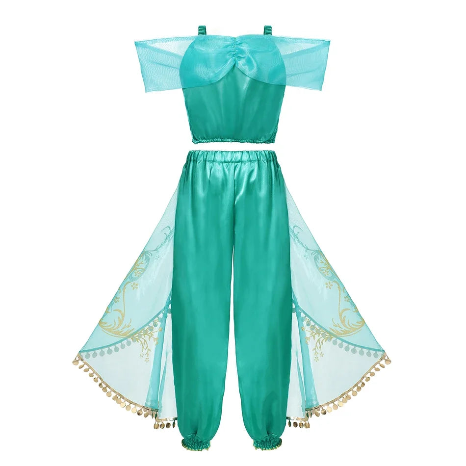 2026 Kids Princess Costume Girls Elsa Anna Dress Carnival Cosplay Snow White Aurora Moana Rapunzel Mermaid Belle Party Outfits