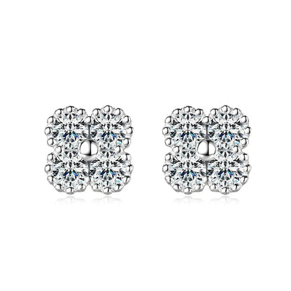 3mm Four Leaf Clover Moissanite Bracelet Necklace for Women D VVS 925 Sterling Silver Lab Diamond Hand Neck Chain Jewelry