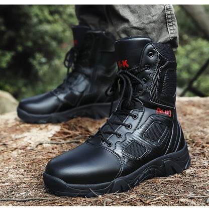 Outdoor Waterproof Safety Shoes Security Steel Toe Cap Men's Boots Working Steel Toe Anti-Smashing Men's Work Boots Size 47