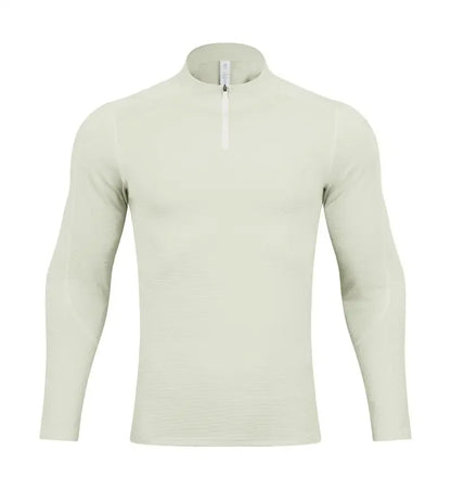 Autumn Sports Fitness Top Men Running Training Long-sleeved T-shirts Sweaters Stand-up Collar Quick-drying Breathable Clothes