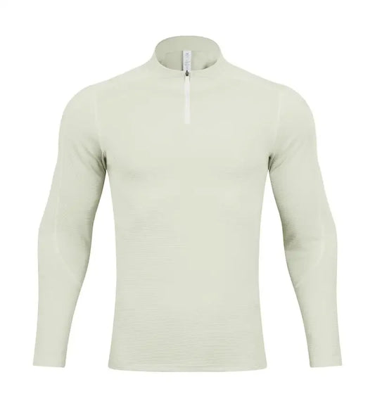 Autumn Sports Fitness Top Men Running Training Long-sleeved T-shirts Sweaters Stand-up Collar Quick-drying Breathable Clothes