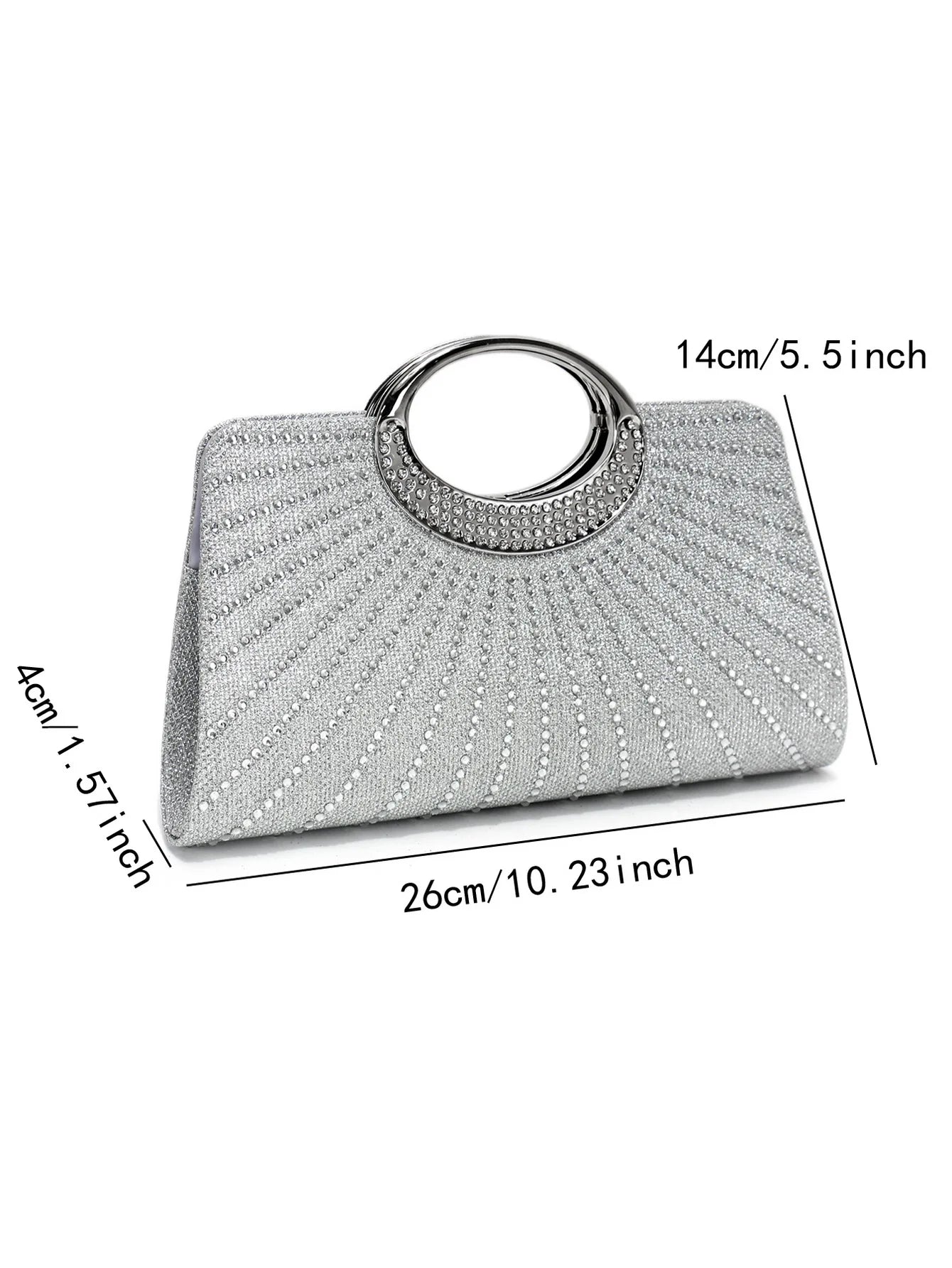 Party Wedding Bridal Handbags Bucket Design Rhinestones Glitter Evening Clutch Bags Cover Open Banquet Purse