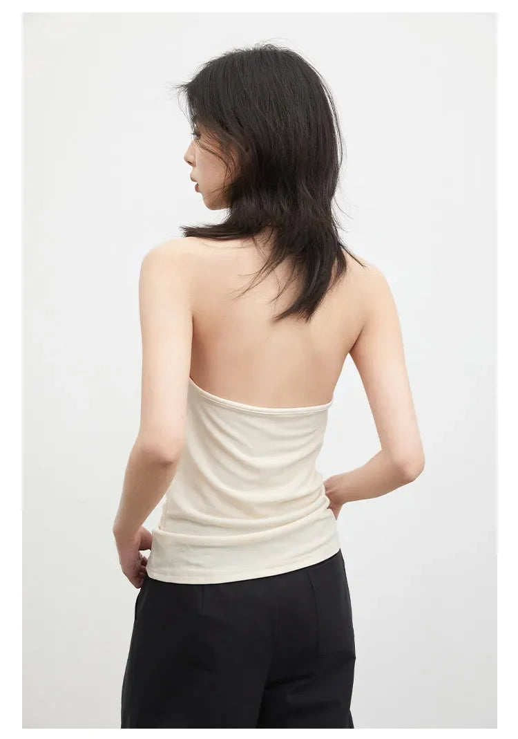 Fashion Women Tanks New Swinging Collar Hanging Neck Camis Slim Backless Sexy Suspender Female Vest Spring Summer 2026