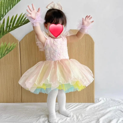 Children's Day Dance Dress Girl Ballet Princess Summer Dresses Girls Ballet Sequins Outfit Kids Clothes Vestidos Birthday Gift