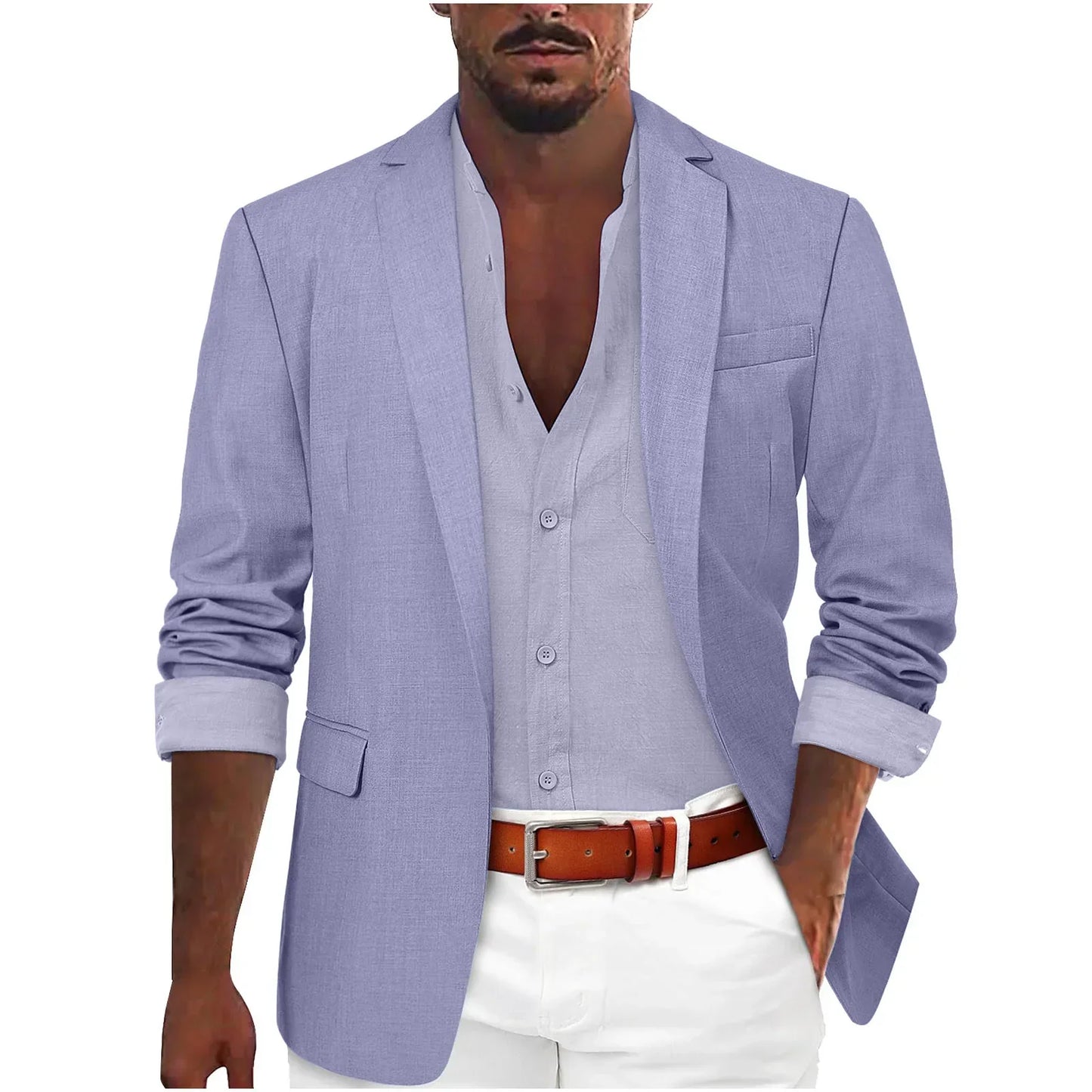 2026 Fashion Men's Clothing Business Casual Blazer Coats Classic Single Button Slim Fit Suit Jackets Elegant Gentleman Suit Tops