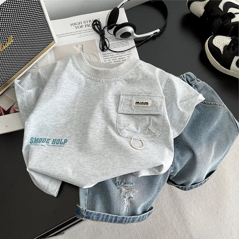 New Summer Infant Boys Clothing For Children Casual T-Shirt Shorts 2Pcs/Set Toddler Baby Girl Clothes Costume Kids Tracksuits