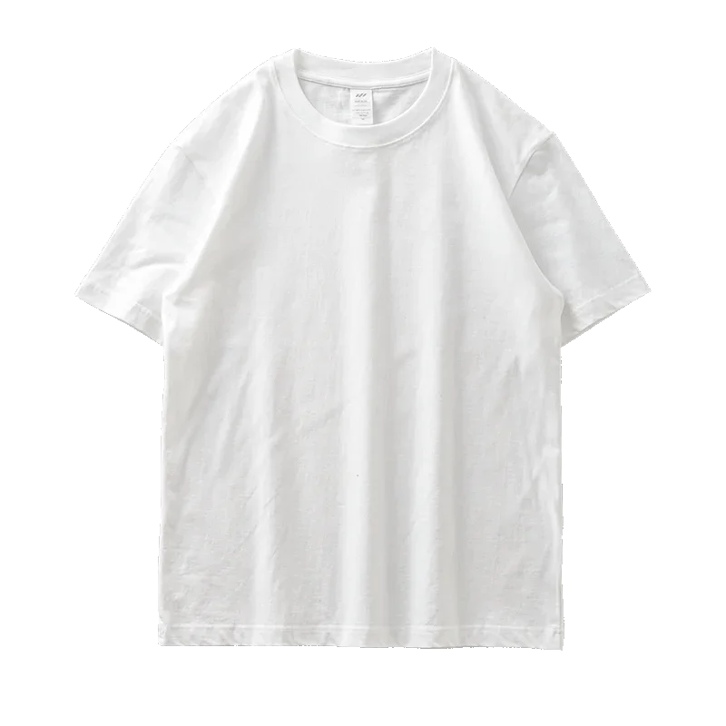8.1Oz 230gsm Men's Pure Cotton T Shirts 2025 Summer New Oversizes Solid Color T-Shirts for Men and Women Customizable