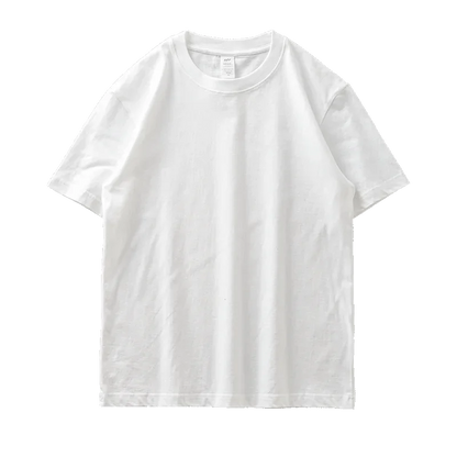 8.1Oz 230gsm Men's Pure Cotton T Shirts 2025 Summer New Oversizes Solid Color T-Shirts for Men and Women Customizable