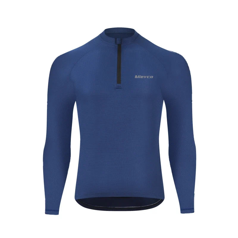 Men's Cycling Jersey Long Sleeve 3 Pockets Bike Arm Sun Protection Refreshing Breathable Maillott Long Sleeves Cycling Jersey