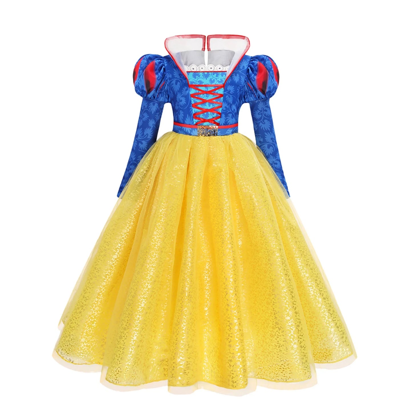 Deluxe Snow White Gown Set with Accessories Princess Costume Fairy Cosplay for Girls Kids Toddler Carnival Party Vestido