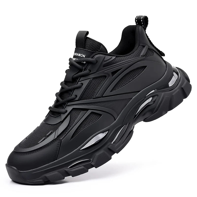 Four Seasons Thick and height-increasing sports shoes, men's genuine leather mesh casual men's shoes, trendy shoes