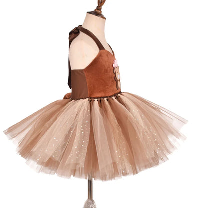 Animal Monkey Children's Mesh Tutu Dress Children's Day Cosplay Costumes Girls Performance Dance Costumes