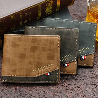 Portefeuilles Homme Mini Porte-monnaie Classique Slim Porte-photo Petit Portefeuille Homme Qualité Porte-cartes Cuir Givré Homme Sacs