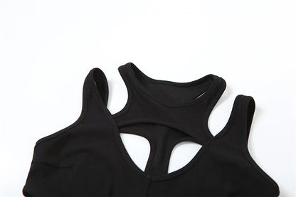 Mall Gothic Hollow Out Sexy Bodysuits Techwear Fashion Y2k Patchwork Tops Women Grunge Backless High Cut Slim Bodysuit