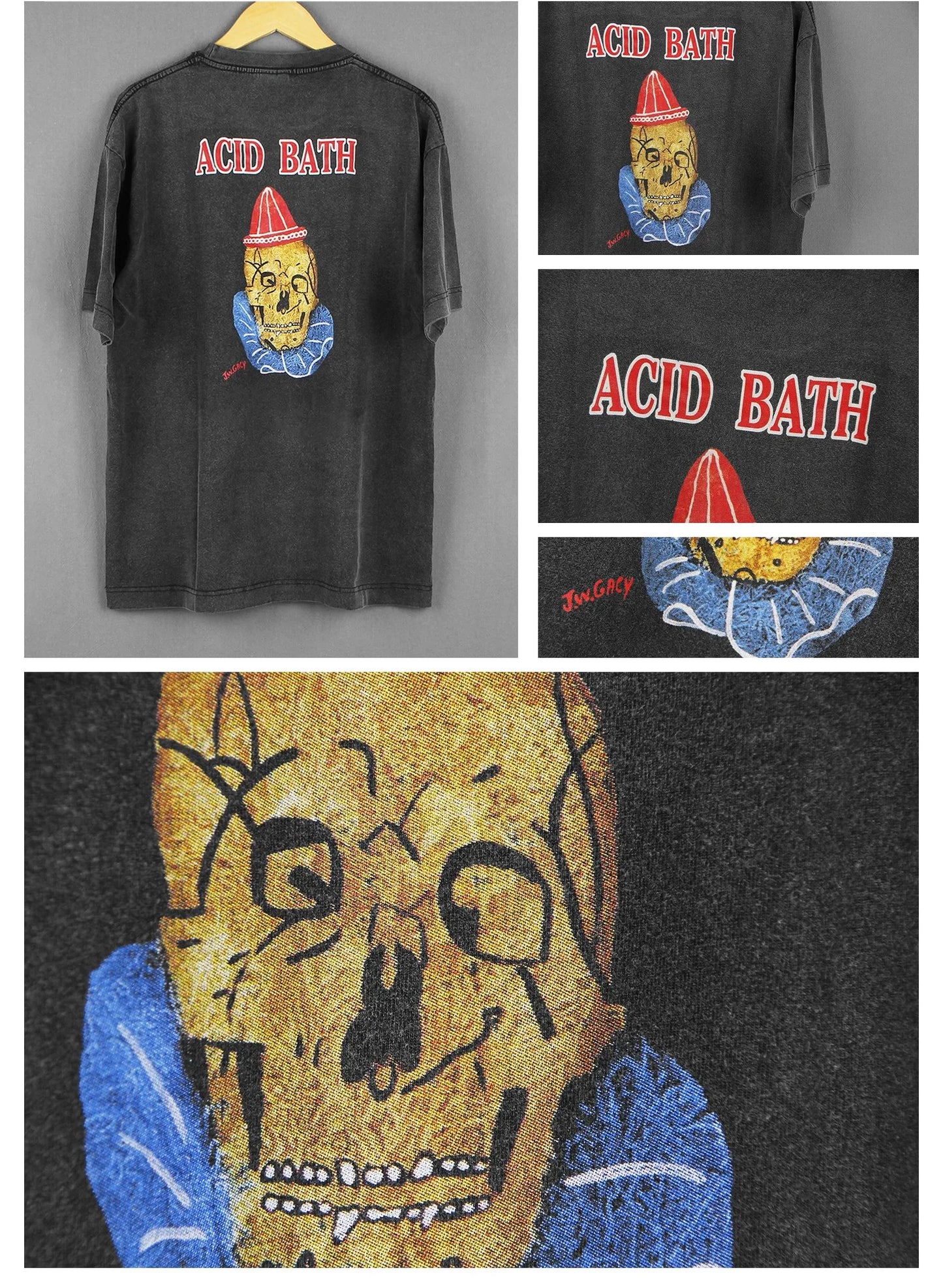 Acid Bath Graphic T Shirt When The Kite String Pops Sludge Heavy Metal Men‘s Short Long Sleeves Cotton Printed Tee Shirt