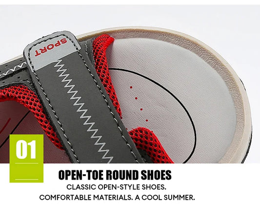 Kids Sport Sandals for Boys Breathable Outdoor Soft Sole Beach Shoes Summer Children's Casual Walking Sandals Anti-Slip
