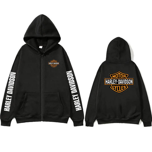 2026 Harley Davidson Motorcycle Hooded Sweatshirt Spring Man Printing Zipper Hoodie Outdoor Sports Loose Ventilate Lady Coat