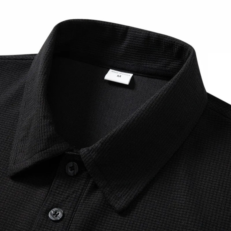 Luxury brand polo shirt long sleeved embroidered design men's top 2025 autumn new comfortable breathable business casual T-shirt