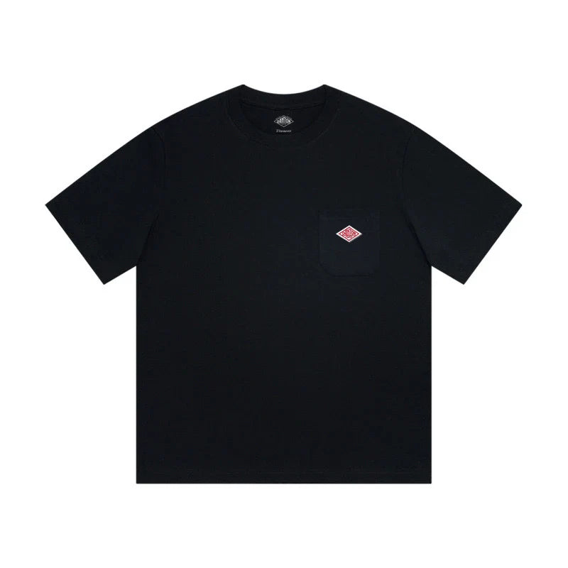 2025 Spring Summer Hot sales Fashion Men Women Pure Cotton Small Icon Embroidery T-Shirt Short Sleeve Tees Simple Solid Pocket