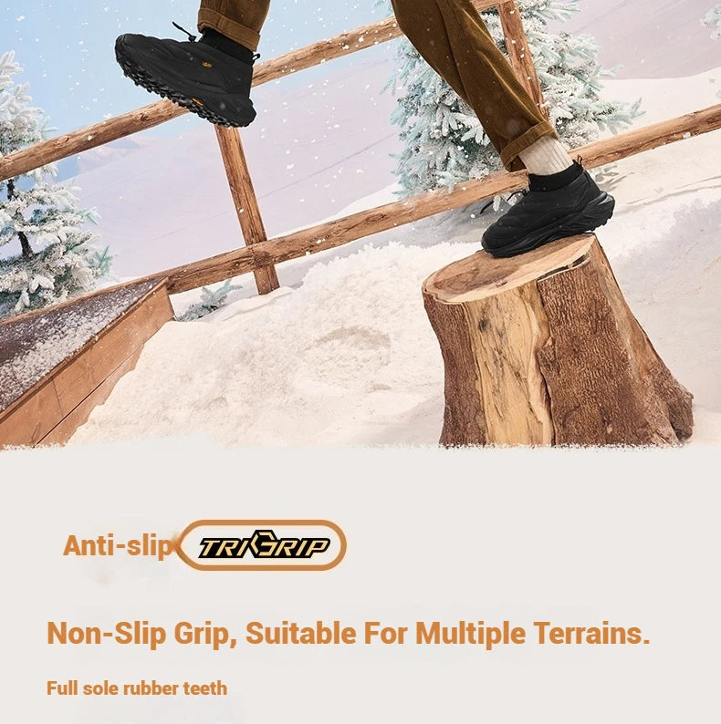 Men Winter Boots High-Top Thermal Ankle Support  Fleece Lined Ice Grip Abrasion-Resistant Sneakers Male 672542215A