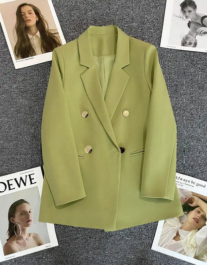 Women's Casual  Jaet Coat 22 Colors Small Suit Outerwear Long Sve Commute Sle Pure Color Spring Season
