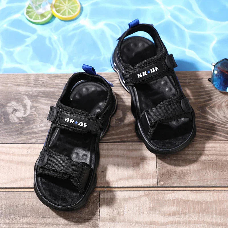 Summer Beach Sandals For Boys Outdoor Fashion Casual Shoes Anti-slippery Soft-soled Kid's Breathable Walking Sandials