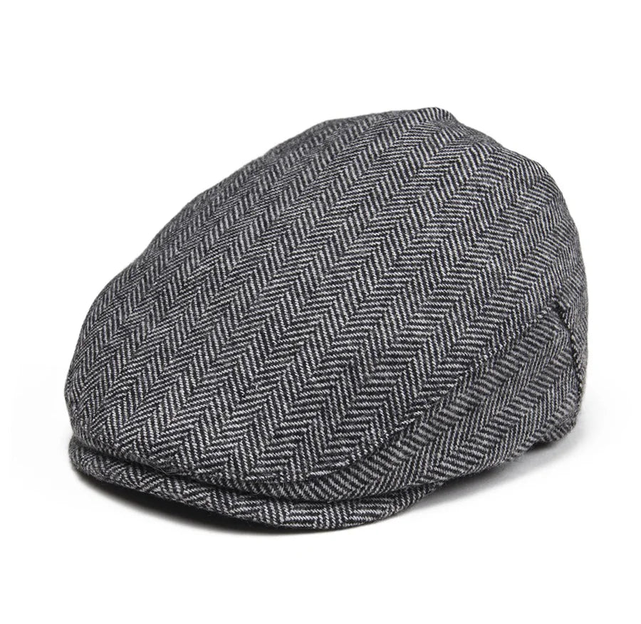 Kids Flat Caps Herringbone Woolen Tweed Small Size Boy Girl Newsboy Caps Infant Toddler Youth Beret Hat for Children