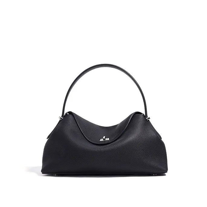 Genuine Grade Cow Leather Fashion Women's Black Handbag Luxury Deisgner Cowhide Shoulder Crossbody Female Bag Beige Coffe Brown