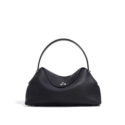Genuine Grade Cow Leather Fashion Women's Black Handbag Luxury Deisgner Cowhide Shoulder Crossbody Female Bag Beige Coffe Brown
