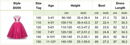Girls Little Mermaid Aurora Costume Children Ariel Sleeping Beauty Dress Kids Peach Wedding Pink Fantasy Princess Disguise