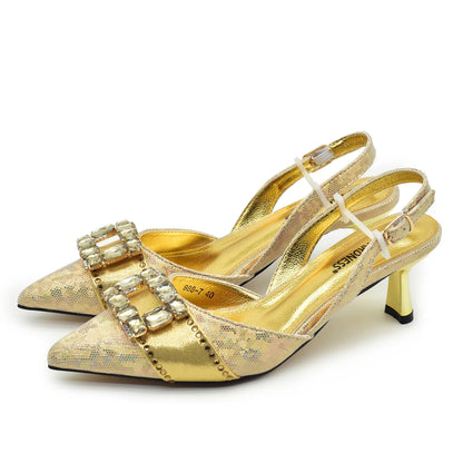 New Arrival Women Shoes and Bags To Match Set Italy Lady Pointed Toe Shoes Sexy Wedding Party Sandals Rhinestone Women Pumps