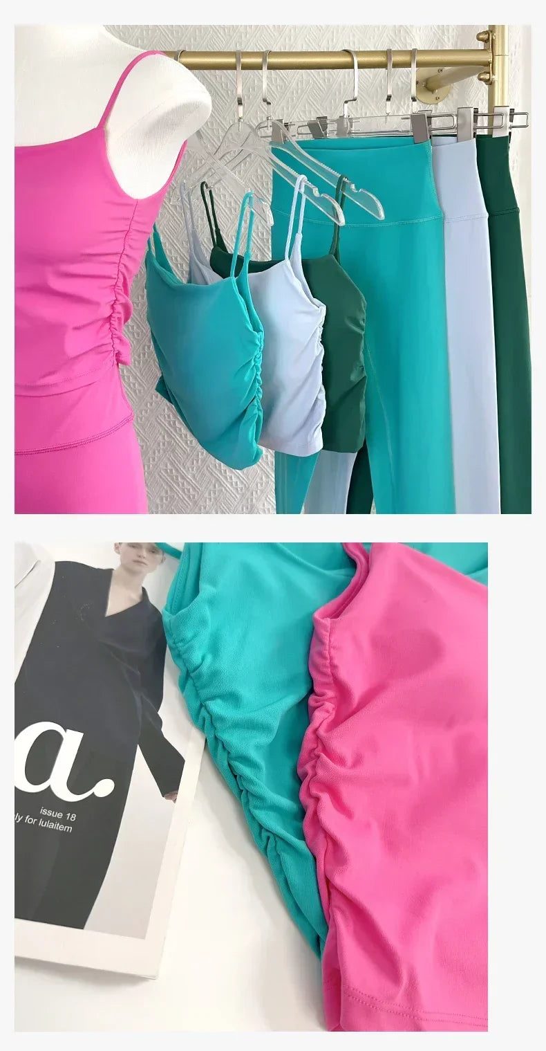 2 Piece Yoga Clothes Women's Tracksuit Athletic Wear Pilates Fitness Suit Gym Workout Push Up Clothes Sports Bra Leggings Suit
