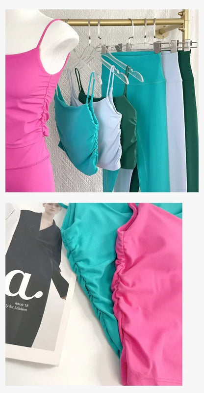 2 Piece Yoga Clothes Women's Tracksuit Athletic Wear Pilates Fitness Suit Gym Workout Push Up Clothes Sports Bra Leggings Suit