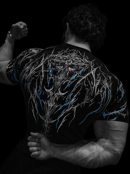Dark Dragon Slayer Men's 2026 Summer New Fitness Clothes Speed Drying Running Printed Compression Clothes Sports T-shirt
