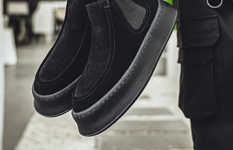 Male Chelsea Shoes Spring Autumn High Cut Platform Men's Booties Boots Classic New Size 44 Trendy 2025 Quality Hot Selling Cheap