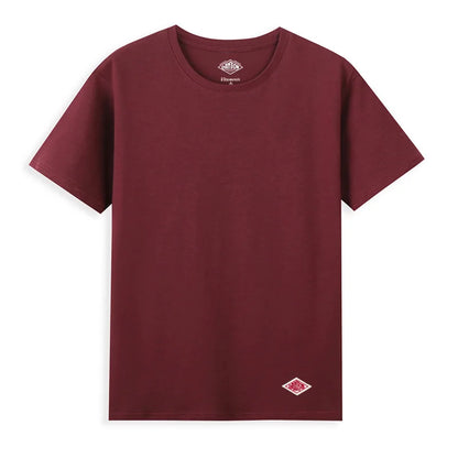2025 Exported To Japan Orders Classic Embroidery Fashion Solid Simple Loose Short Sleeve Cotton Couple T-shirt Men/Women Top