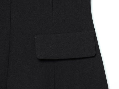 Elegant Holiday Chic Women Mini Dress Black O-Neck Zipper Short Puff Sleeve Dress Fashion 2026 Spring Summer Party Dress