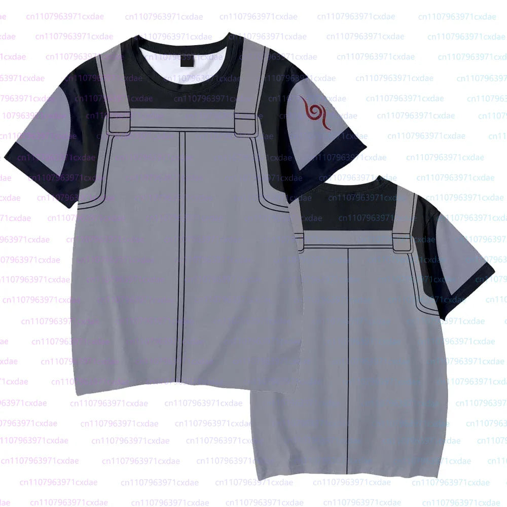 Kakashi Sasuke Anime Summer Boys Short Sleeve T-Shirt Men Cosplay Naruto Character 3D Print Fashion Short Sleeve Tops