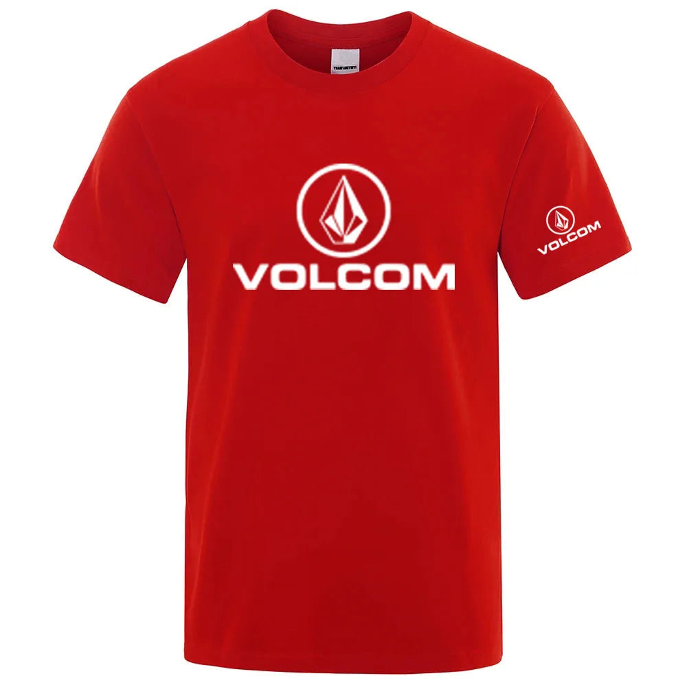 VOLCOM 2025 New Men's Quick Dry Ordinary Designer Thin Short Sleeve Sport T Shirt Fitness Breathable Versatile Tops