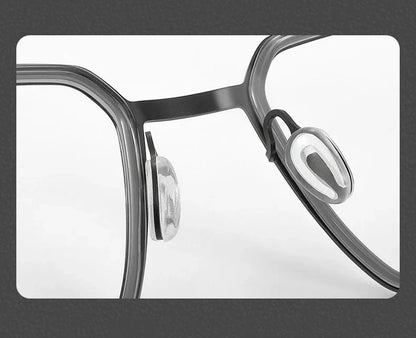 Simple Geometric Polygon Fashion Pure Titanium Vintage Design Blue Light Protection Glasses Customizable Prescription 2715