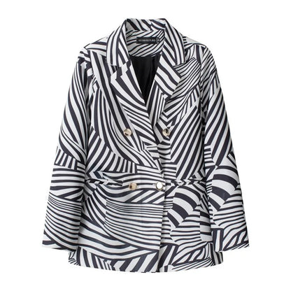 Casual Plaid Women's Suit Jacket Spring Autumn New Style Large Size Street Style Top Quality Polyester Commute Style Fashionable