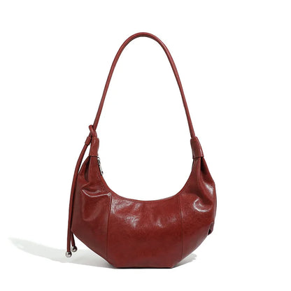 Dumpling bag leather bag Soft Leather Large Capacity minimalist shoulder bag women female luxury moon bag handbag