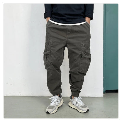 American Vintage Functional Cargo Pants Men Clothing High Quality Khaki Casual Jogging Pants Harajuku Tactical Joggers Trousers