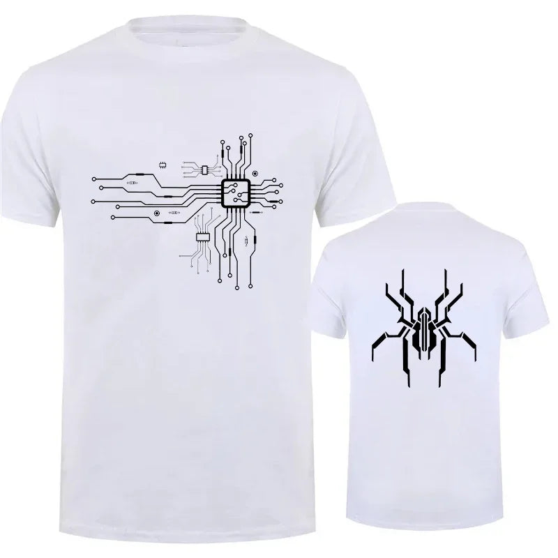 Brand New Men's T-Shirt O-Neck Men T-shirt for Male T Shirts CPU Processor Circuit Diagram Print Man Tops Tees Tshirt Clothing