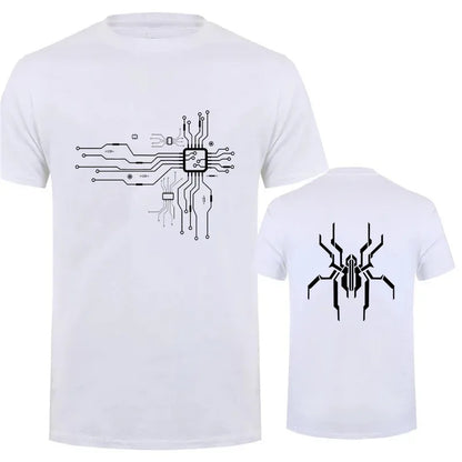 Brand New Men's T-Shirt O-Neck Men T-shirt for Male T Shirts CPU Processor Circuit Diagram Print Man Tops Tees Tshirt Clothing
