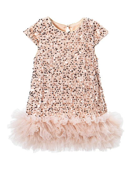 Girls Halloween Sequined Vest Skirt Princess TuTu Dress Children's Birthday Party Christmas Fluffy Dress Mesh Skirt Dresses L465