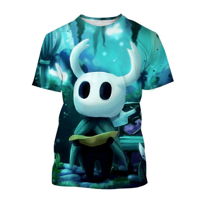 Game Hollow Knight 3D Print T-Shirts Summer Men Women Casual Fashion Oversized Short Sleeve T Shirt Male Tees Tops Man Clothing
